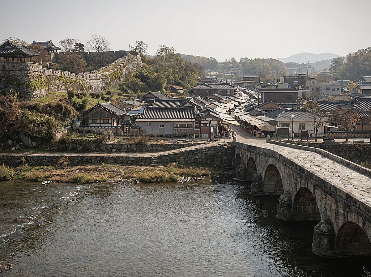 진주시 진주성·원도심 전경